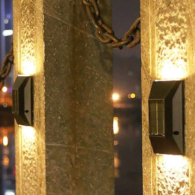 Prodotto più recente Abs Indoor Hotel Decorative Light Outdoor Ip65 Lampada da parete a led solare impermeabile pannello solare Led Street Light