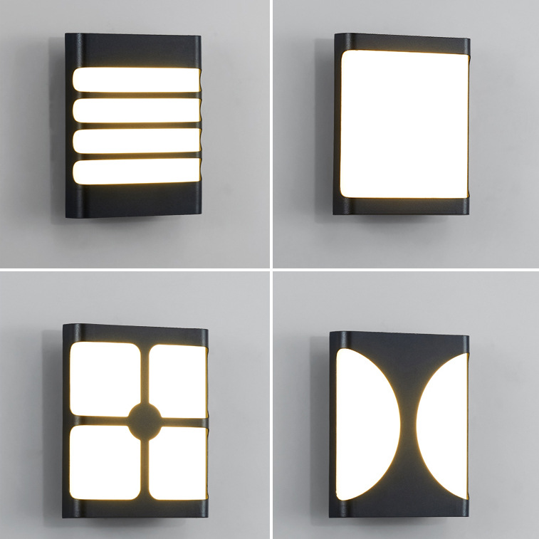Lampade da parete a LED moderne e minimaliste a forma di rettangolo Lampade da parete per interni in stile nordico Luci per soggiorno AC85-265V Illuminazione semplice