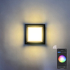 Applique Hagood RGBW LED-Wandleuchte Applique da esterno di alta qualità Wifi Lampada da parete impermeabile che cambia colore tramite Smart App Lamp