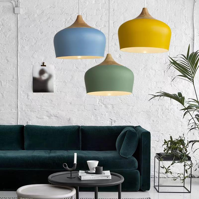 Lampadario Macaron lampada da soffitto a sospensione lampada da soffitto a led Ufficio Soggiorno Macaron Colore Nordic Sala da pranzo Lampadario Creativo Camera da letto giapponese Lampada da bar Lampada da interno Lampadario