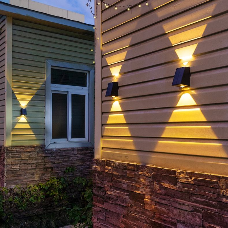 Lampada da parete a energia solare da giardino per esterni, decorazione da giardino, impermeabile su giù, a induzione, a rondella, applique Extrior altamente efficiente
