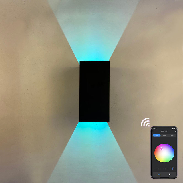 Lampada da parete RGBW Cambia colore Dimmerabile LED Comodino Ambiente IP65 Illuminazione Applique da parete Tuya APP WIFI Control Party Decorazioni per interni