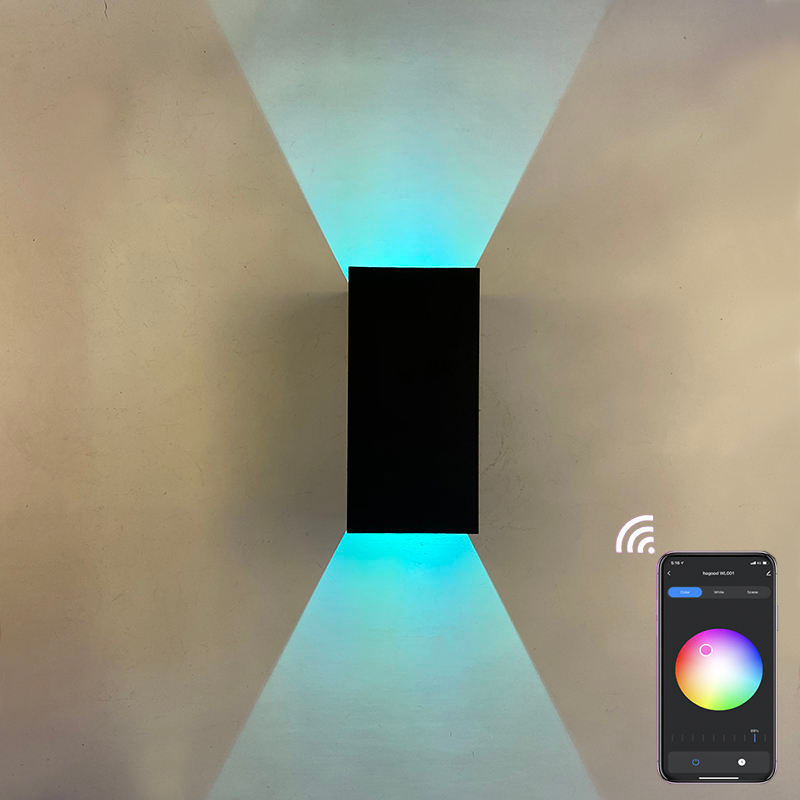 Lampada da parete RGBW Cambia colore Dimmerabile LED Comodino Ambiente IP65 Illuminazione Applique da parete Tuya APP WIFI Control Party Decorazioni per interni