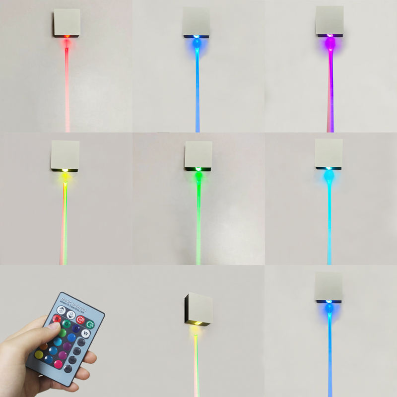 La più recente applique da parete a LED RGB 3W con telecomando Lampada a bacchetta a led colorata per interni