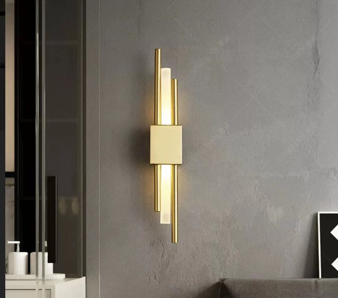6W Lampada da parete a striscia lunga soggiorno sfondo parete studio camera da letto lampada da comodino semplice moderna luce nordica griglia creativa di lusso