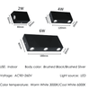 2W/4W/6W/10W/12W Led Applique da parete per esterni Illuminazione da parete a led Lampada da parete nera Decorazione per esterni Lampada da parete Superficie spazzolata Camera da letto Soggiorno Corridoio Corridoio Semplice