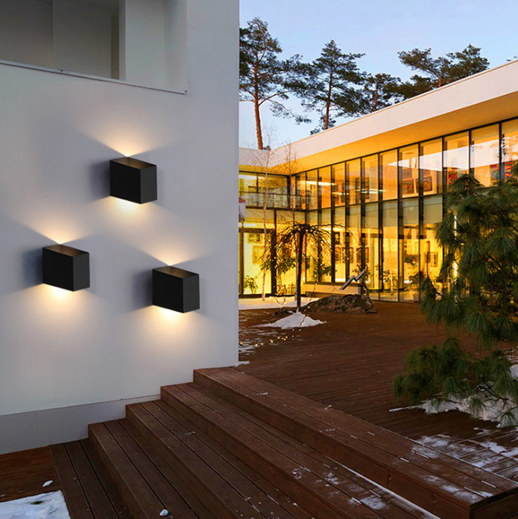 6W 12W New COB Led Wandlamp impermeabile illuminazione da giardino su e giù per esterni con prezzo di fabbrica minimalista e moderno IP65