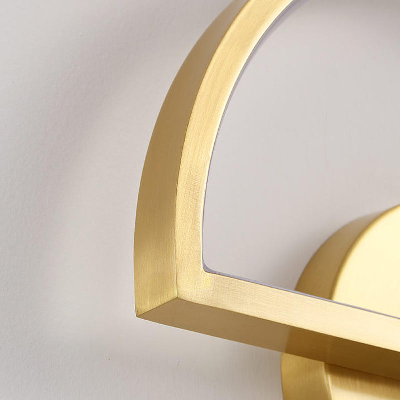 Lampada da parete moderna minimalista in rame Lampada da studio sul comodino della camera da letto del corridoio del corridoio americano Nordic Creative LED Mirror Light Furniture