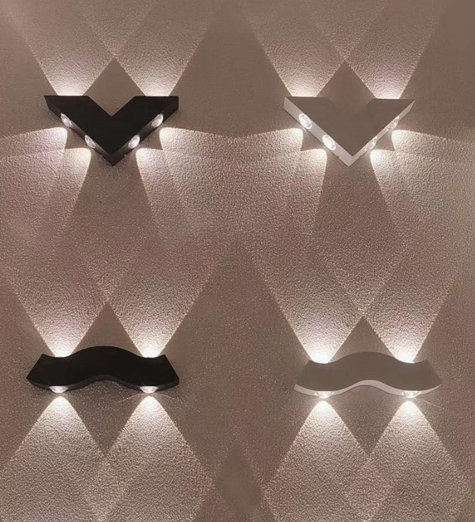 Lampada da parete impermeabile IP65 da 4W Lampada da parete per soggiorno a led semplice nordica Lampada da parete per corridoio dell'hotel Illuminazione su e giù