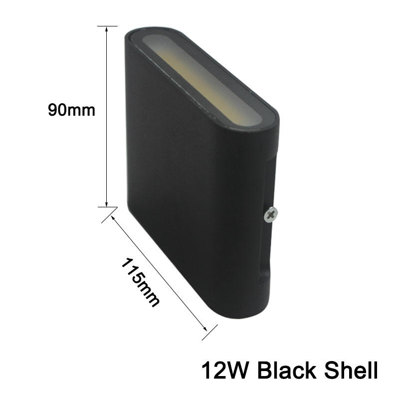 12W IP65 Illuminazione per esterni Lampada da parete moderna Lampada da parete a LED impermeabile per interni Soggiorno Applique da parete a led quadrata chiara