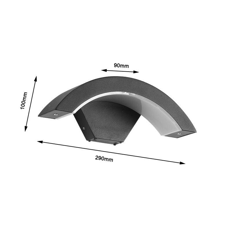Lampada da parete intelligente con controllo APP impermeabile di vendita calda Lampada da parete a LED per cortile con balcone Lampada da parete impermeabile intelligente