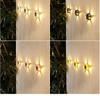 Lampada da parete solare per esterni, impermeabile, giardino, terrazza, balcone, decorazione dell'atmosfera, luce notturna in fiore di prugna