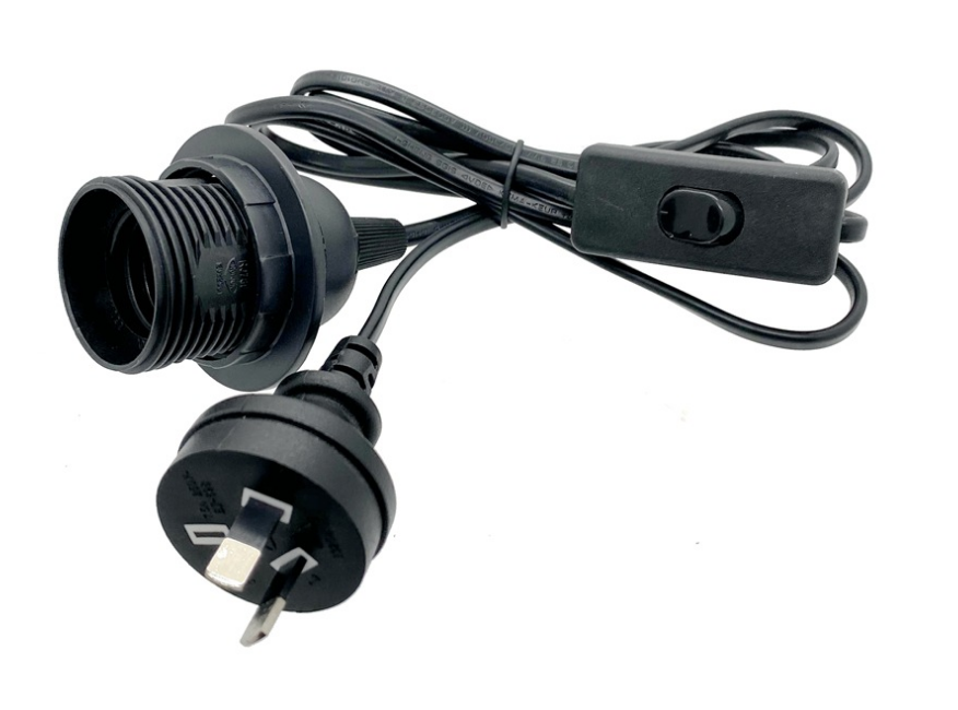 Cavo portalampada E27 Base Portalampada Lampada a sospensione Tessuto Metallo Personalizzato PVC Stile interruttore Spina cavo Dimmer in plastica Vite 