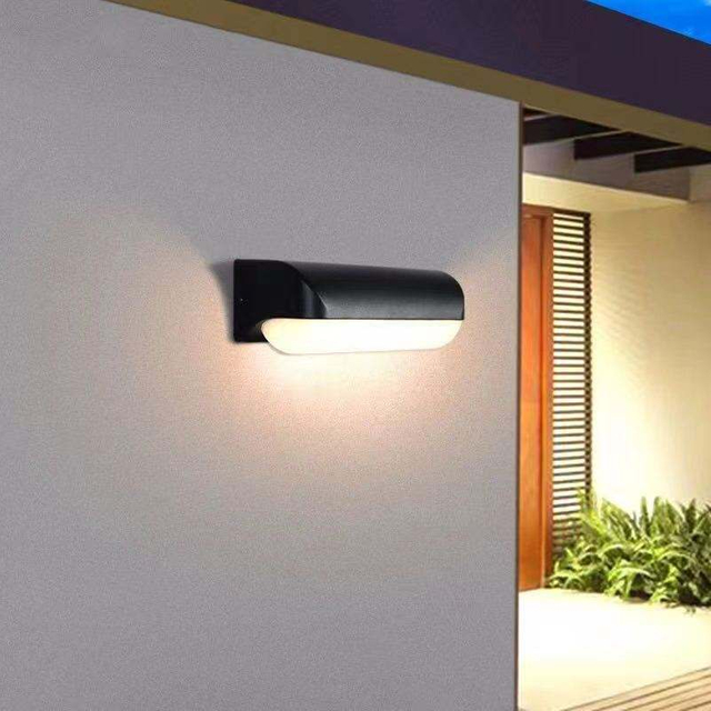 Lampada da parete per esterni a LED da 12 W. Applique da parete a led impermeabile, semplice corridoio, scale, luce da cortile, applique da parete per balcone, super luminosa