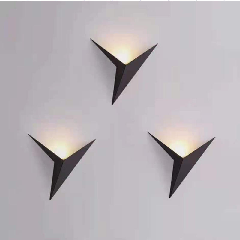 Segnapasso da incasso in alluminio Applique da parete per scale a led 3w Lampada da interno corpo bianco luminoso nero Luci da camera a led
