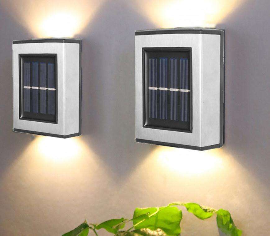 1-16PCS Lampada solare Luci a LED per esterni IP65 Impermeabile per la decorazione del giardino Balcone Yard Street Lampade per decorazioni da parete Luce da giardinaggio