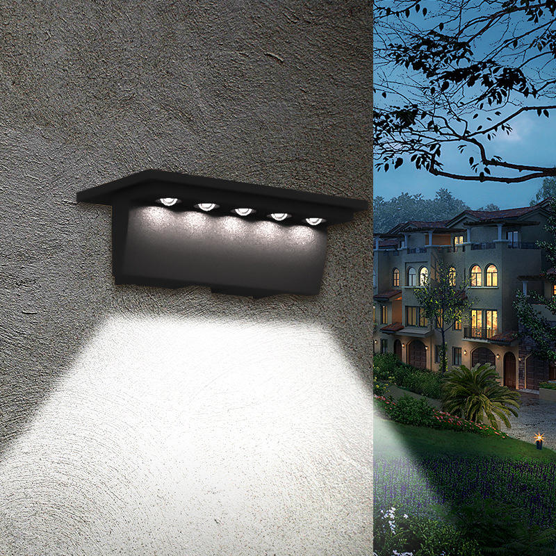 Lampada solare per esterni con controllo della luce intelligente impermeabile a luce solare per giardino Street Landscape Balcone Decor Lampada da parete solare