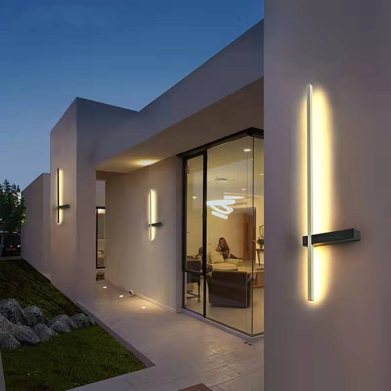 Lampada da parete esterna impermeabile per scale da giardino Corridoio da parete per esterni Lampada da parete per porta Villa Club Luci da bar Illuminazione per interni