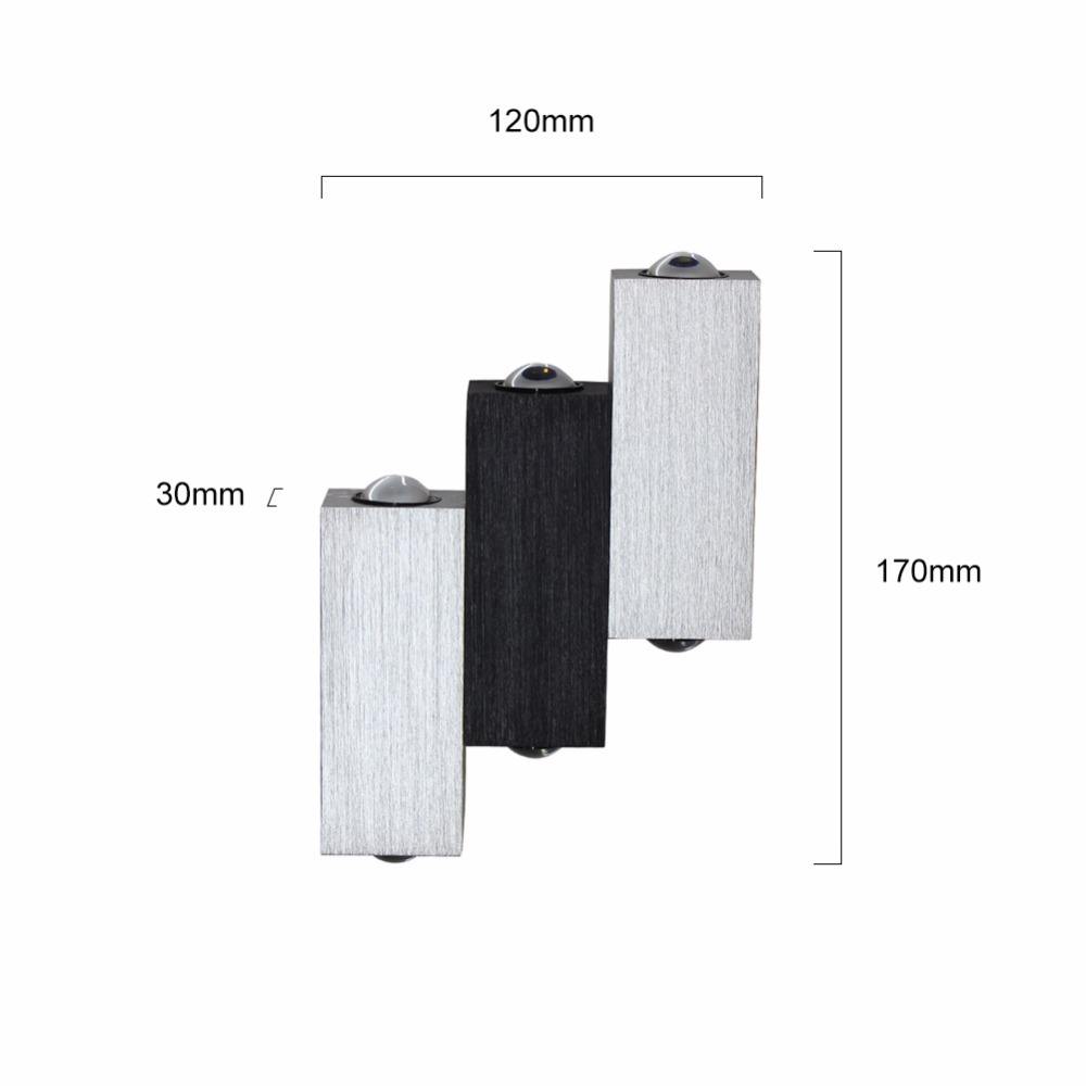 6W ARGENTO Luce a led decorativa Nuova lampada da parete per scale per esterni e luci da parete per la casa da notte per esterni luci fantasiose per la casa
