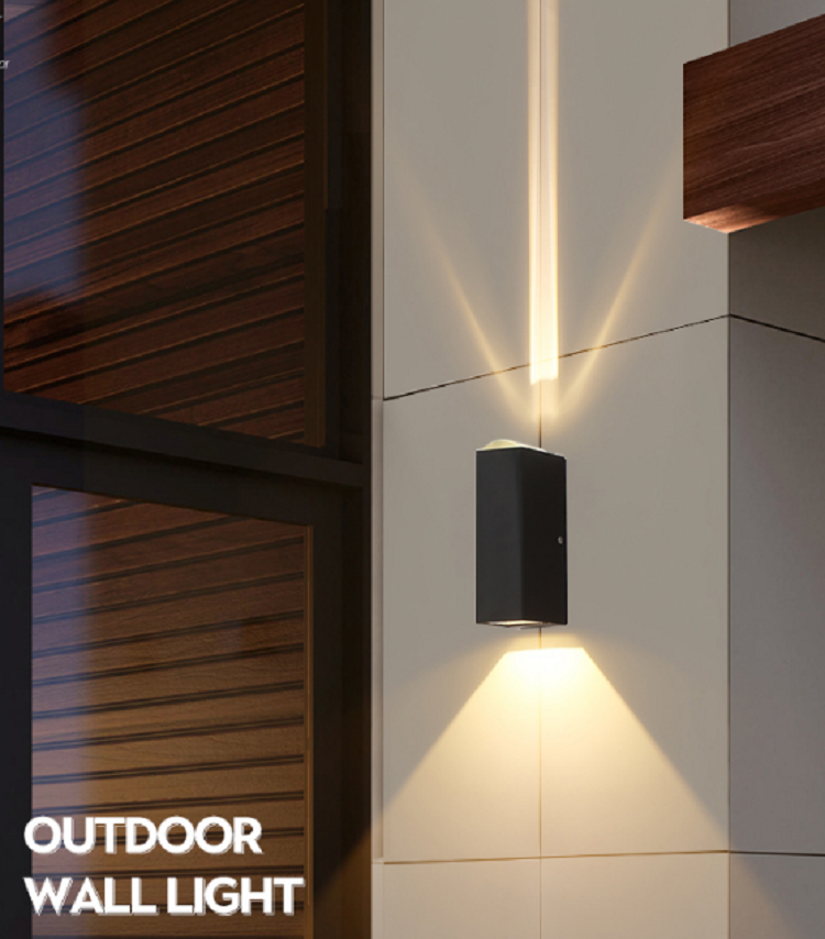 6W Modern Led Black shell beam light applique da parete impermeabile per esterni luce notturna su e giù per la parete per la casa