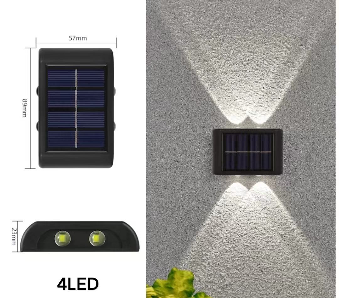 4LED 6LED 8LED 10LED 12LED 16LED su e giù applique da parete solare decorazione esterna giardino cortile casa applique da parete impermeabile