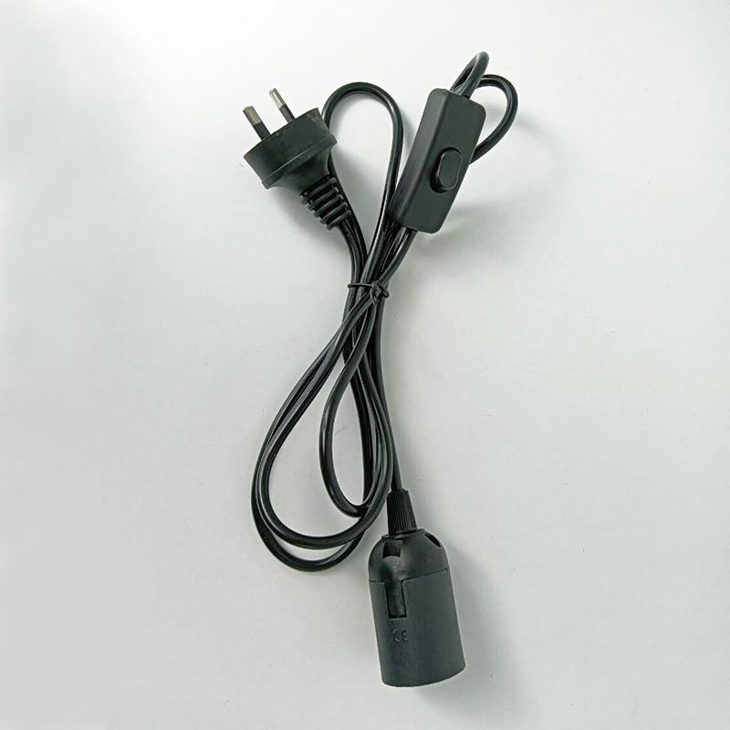 1.8M EU Dimmer Cavo di alimentazione Cavo E27 Basi lampada Spina rotonda con filo interruttore per lampadario E14 Portalampada Lampada 220V 110V
