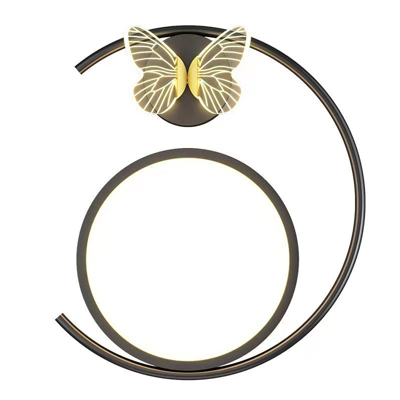 Lampada da parete in stile nordico Lampada a sospensione a farfalla Lampada da parete a farfalla Lampada da parete moderna a LED a forma di farfalla Lampade da comodino per soggiorno Illuminazione per interni nordica