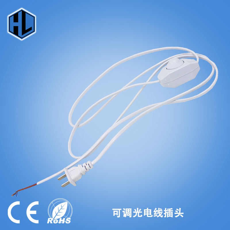 Vendita calda 301 Interruttore a pulsante dimmerabile Cavo spina europea 301 interruttore dimmer Spina americana Cavo AC110-220V 1,8 m