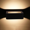 LED Portico Luce Impermeabile Esterna 6W 12W Lampada da parete in alluminio nero Giardino Cortile Corridoio Balcone Sconce Light AC110V / 220V