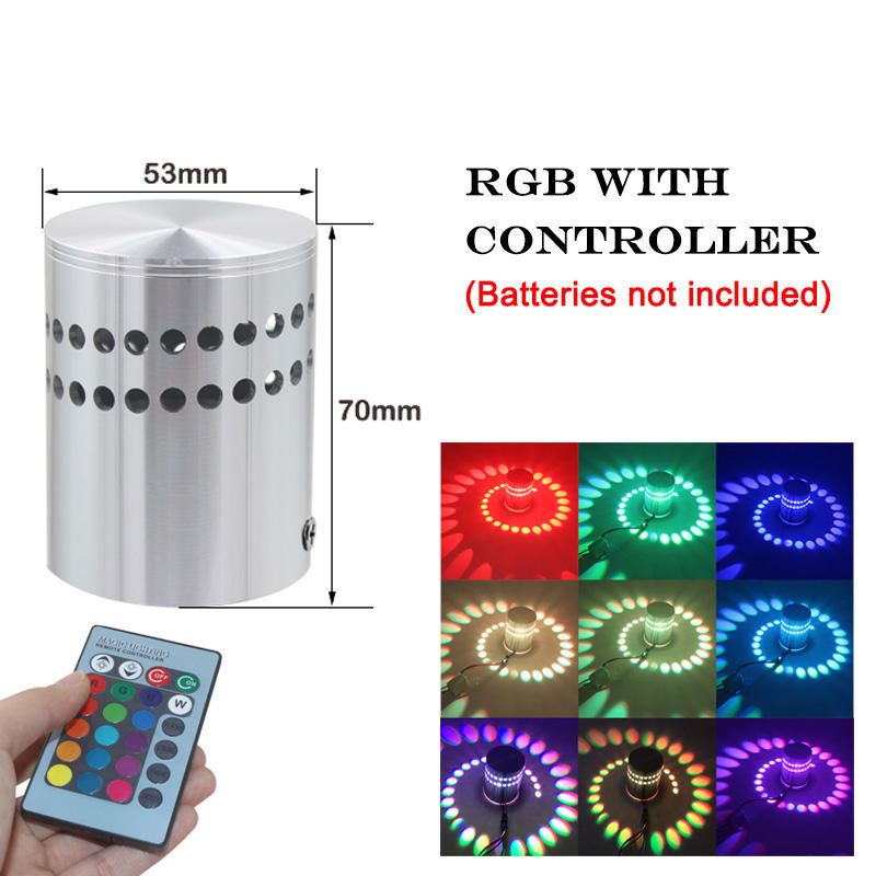 Lampada da parete a LED Plafoniera RGB telecomando IR colorato Novità innovativa creativa semplice decorazione salotto