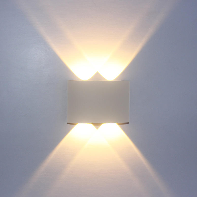 Illuminazione a conchiglia bianca nera nordica IP65 alluminio impermeabile per interni esterni interni scale comodino arredamento camera da letto lampada da parete a LED