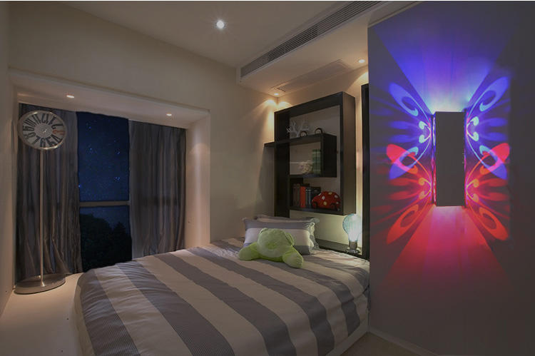 Romantico 2W 6W Apparecchi da parete lampada da parete da comodino barra luminosa che decora la decorazione dell'hotel soggiorno luce interna