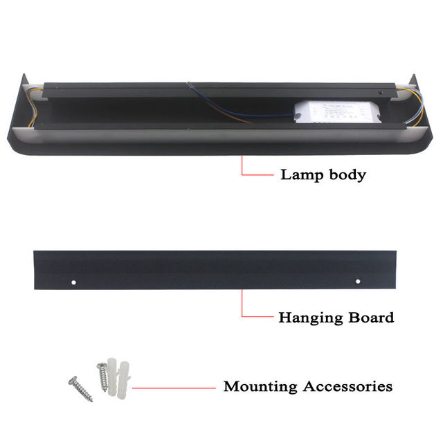 Vendita calda Ed Lampada da parete in alluminio 2.4g Smart App Telecomando Striscia su e giù Lampada da parete Soggiorno TV Lampada da casa Specchio anteriore L