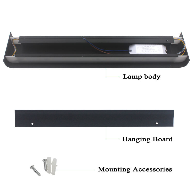 Vendita calda Ed Lampada da parete in alluminio 2.4g Smart App Telecomando Striscia su e giù Lampada da parete Soggiorno TV Lampada da casa Specchio anteriore L