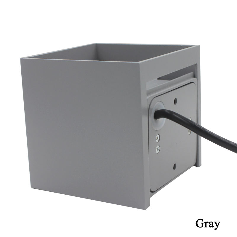 Lampada da parete a LED orientabile a parete IP65 grigia per esterni