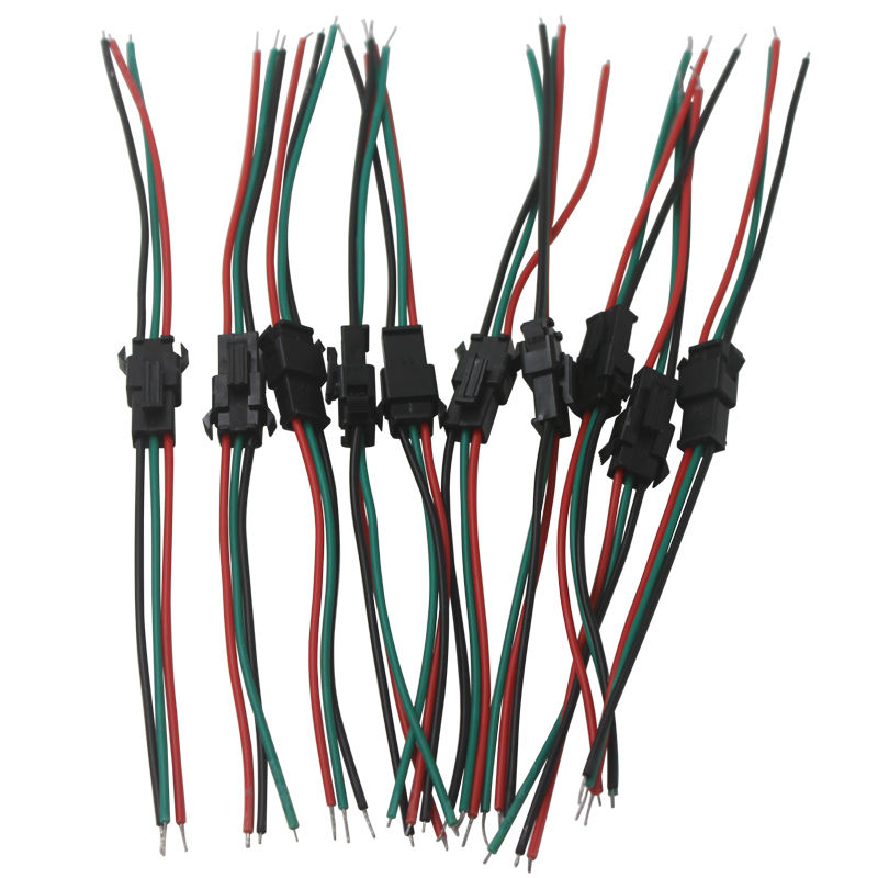 JST SM 3 Pin/testa Maschio a Femmina Spina/Connettore Rapido Cavo per Striscia LED RGB WS2812B