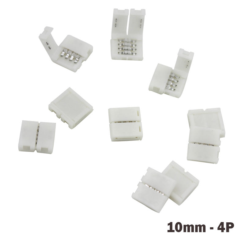8mm2P/10mm 2P/10mm 4P Splitter Senza Saldatura Sinistra Rapida Senza Saldatura Connettore Angolo Adattatore 12 v 3528/5050 Striscia LED RGB