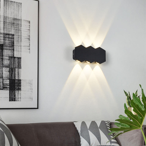 4W 6W 8W 10W New Black Waterproof Outdoor Wall Sconce Up and Down Lights Wall Mounted Made in China Led Light Up And Down