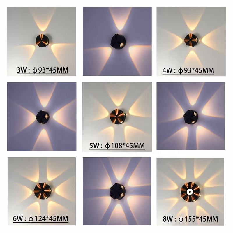 Lampada da parete a LED Lampada da parete per esterni impermeabile Portico Giardino Camera da letto Coperta Moderna Nordic Sconce Apparecchio 2/4/6/8/10 / 12W AC85-265V