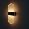 Lampada da parete in acrilico nero ad angolo rotondo da 6W lampada da parete per camera da letto lampada da parete per applique da parete a LED decorazione dell'hotel