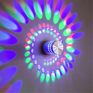 3W 1W Lampada da parete a LED Lampada da parete a spirale per camera da letto Lampada da parete per interni Lampada da parete per interni