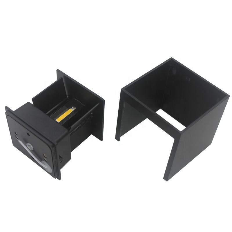 Dimmerabile 12W 85-265V Cube LED Illuminazione per interni Lampada da parete Illuminazione domestica moderna Decorazione Sconce Lampada in alluminio per esterni