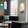 Lampada da parete a LED da 21W 2.4G Lampade da parete a regolazione continua con telecomando Scale Corridoio Lungo bianco caldo Tre temperature di colore