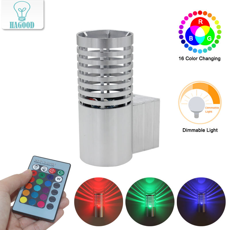 Indoor 3W Cilindrico LED Rgb Lampada Da Parete AC85-265V Camera Da Letto In Alluminio Decorativo Led Applique Corridoio Scala Illuminazione