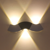 Applique LED Lightess 3W per interni Lampada da parete Up and Down in alluminio Lampada da parete illuminazione da parete argento bianco freddo