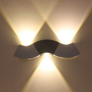Applique LED Lightess 3W per interni Lampada da parete Up and Down in alluminio Lampada da parete illuminazione da parete argento bianco freddo
