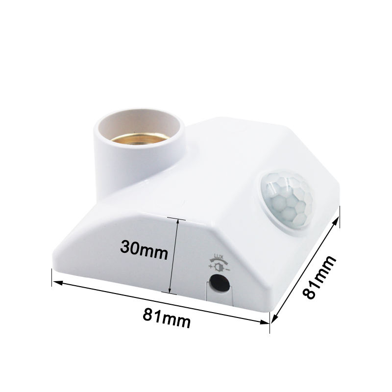 E27 PIR Sensore di movimento a infrarossi Base portalampada a LED Regolazione luminosa Interruttore sensore di movimento PIR Presa portalampada
