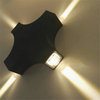 La più recente lampada da parete a led a stella incrociata nera da 12W impermeabile per giardino esterno