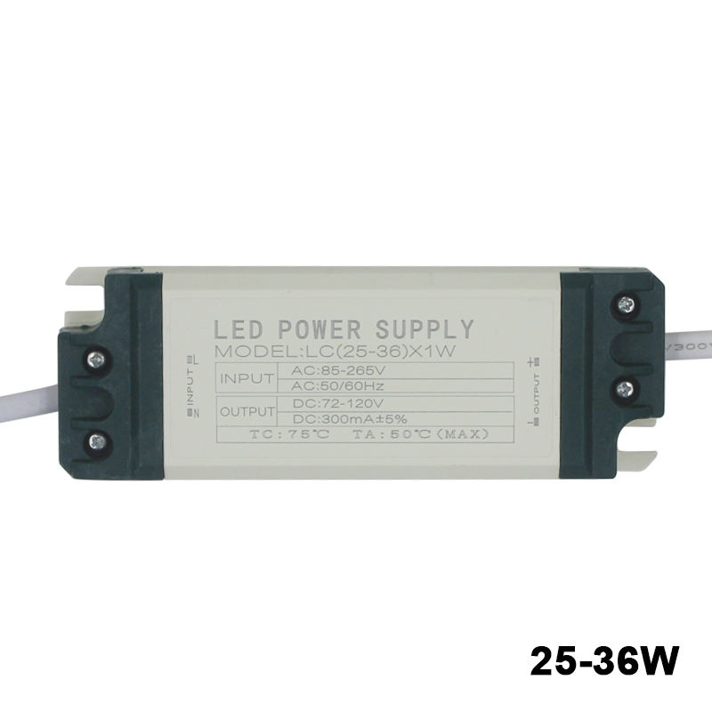 Driver LED in plastica Driver LED in plastica Trasformatori di illuminazione Guscio di plastica sicuro Driver LED Adattatore di alimentazione per trasformatore di luce LED per lampada / lampadina a led