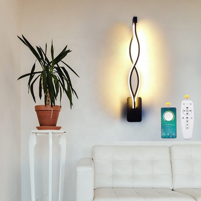 Speciale-creativo Leggerezza Lampada da parete a LED da 16W Scala moderna Illuminazione a parete Luce LED vintage a forma di onda lunga